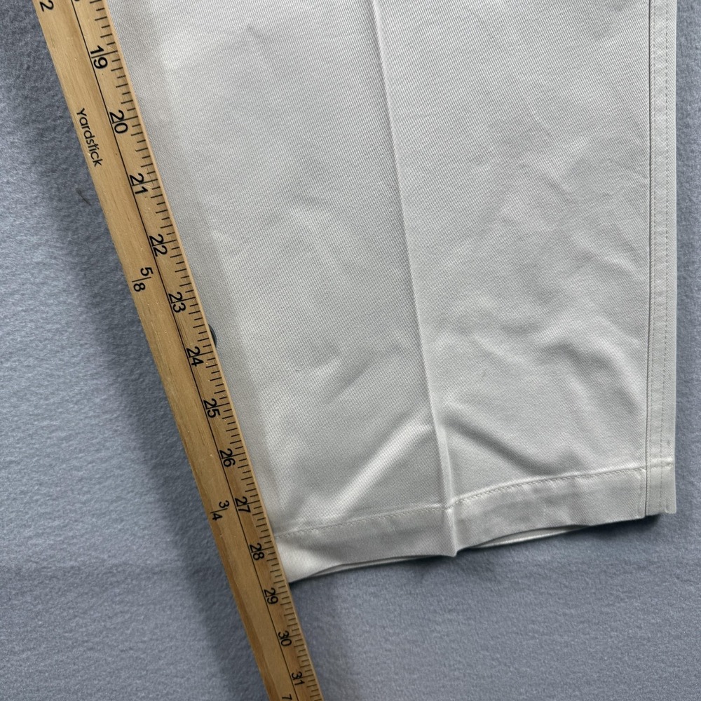 Roundtree & Yorke Pants Mens 42x30 (Fit 42x29) Beige Fine Pima Cotton Khakis - Picture 2 of 6